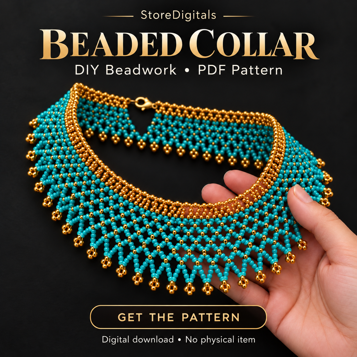Beaded Collar Necklace PDF Pattern