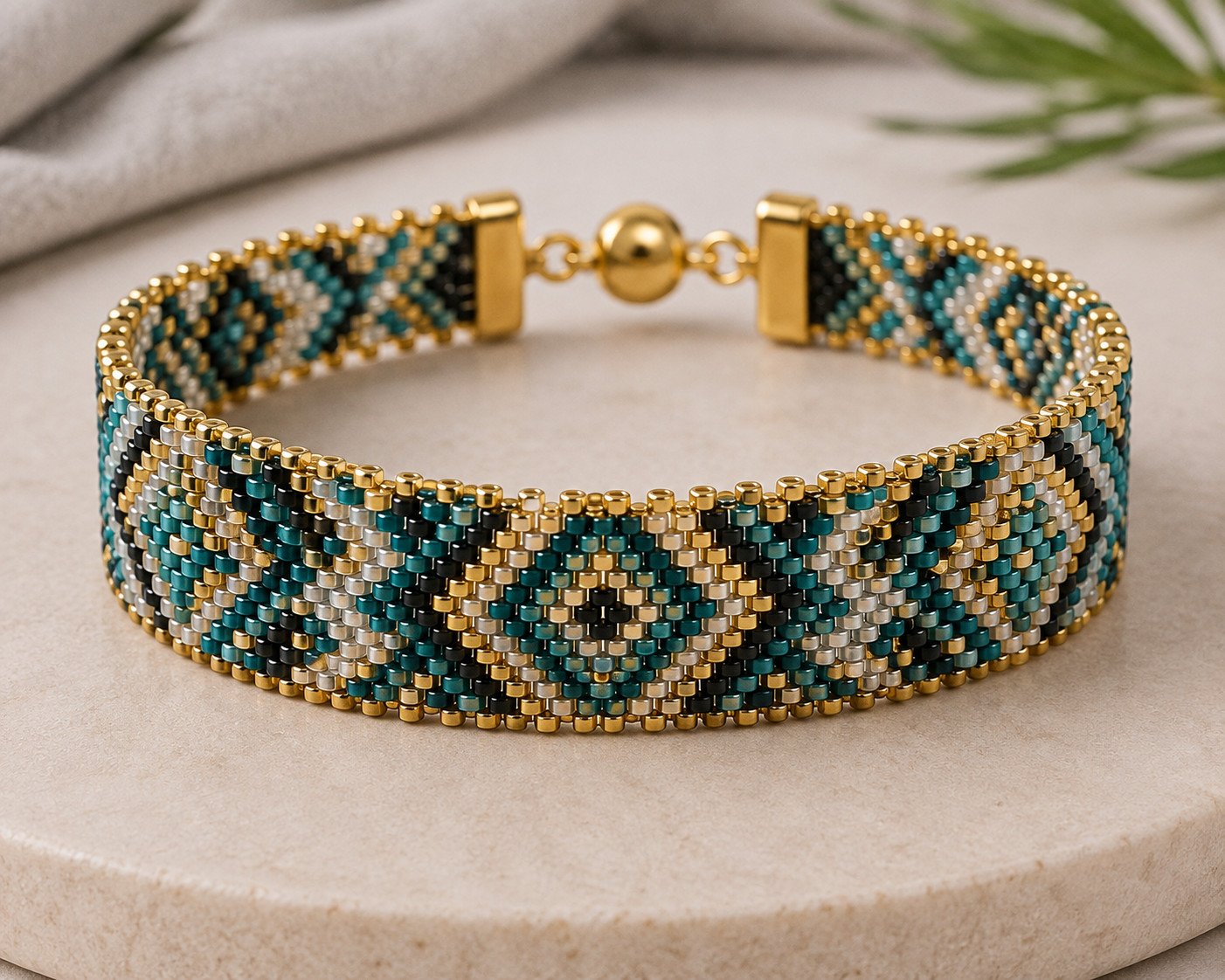 3D Beaded Diamond Mosaic Bracelet PDF Pattern PDF pattern