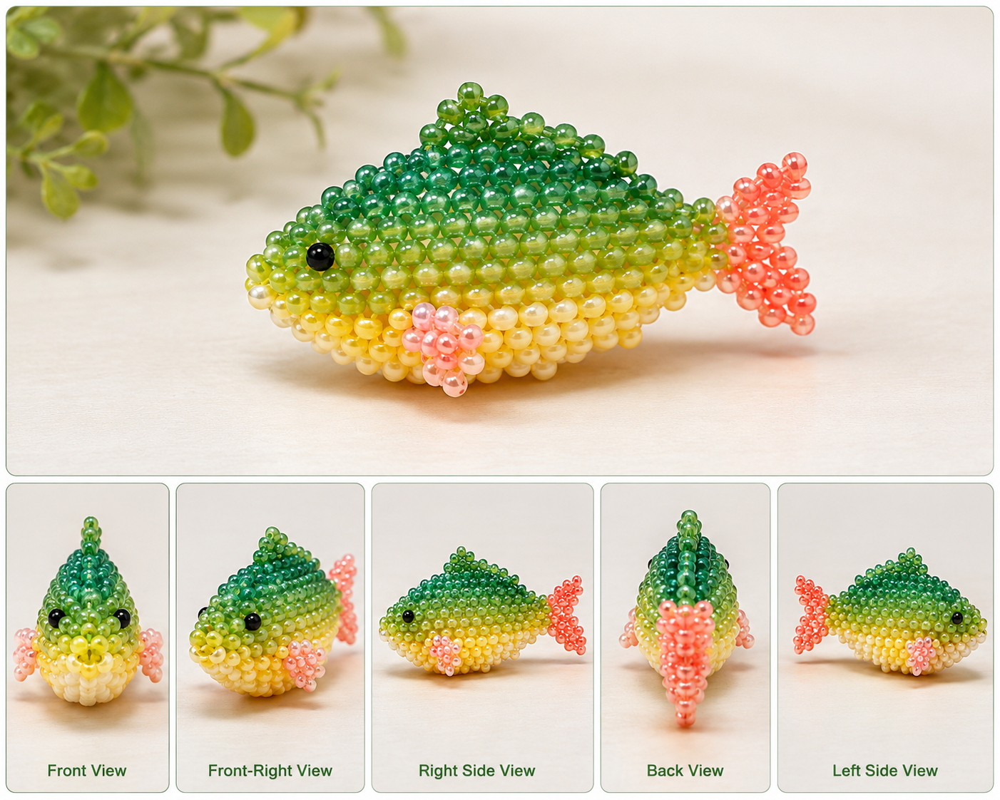 3D Beaded Fish Digital PDF Pattern gallery image