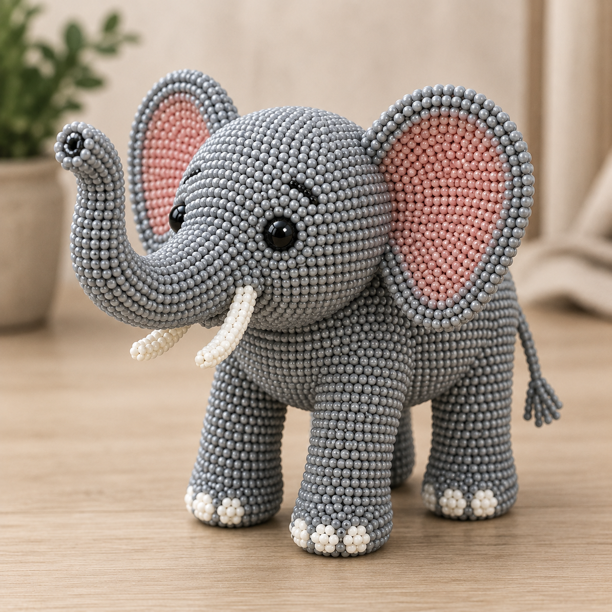 3D Beaded Elephant PDF Pattern gallery image