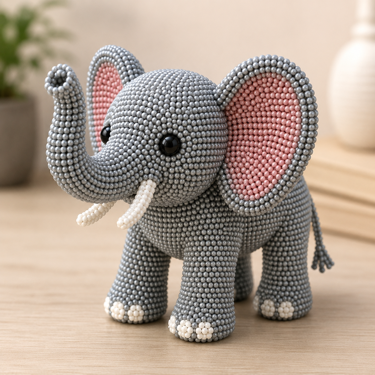3D Beaded Elephant PDF Pattern gallery image