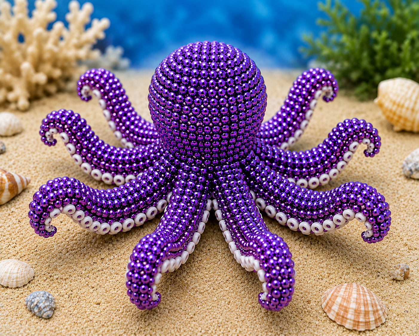 3D Beaded Octopus PDF Pattern gallery image