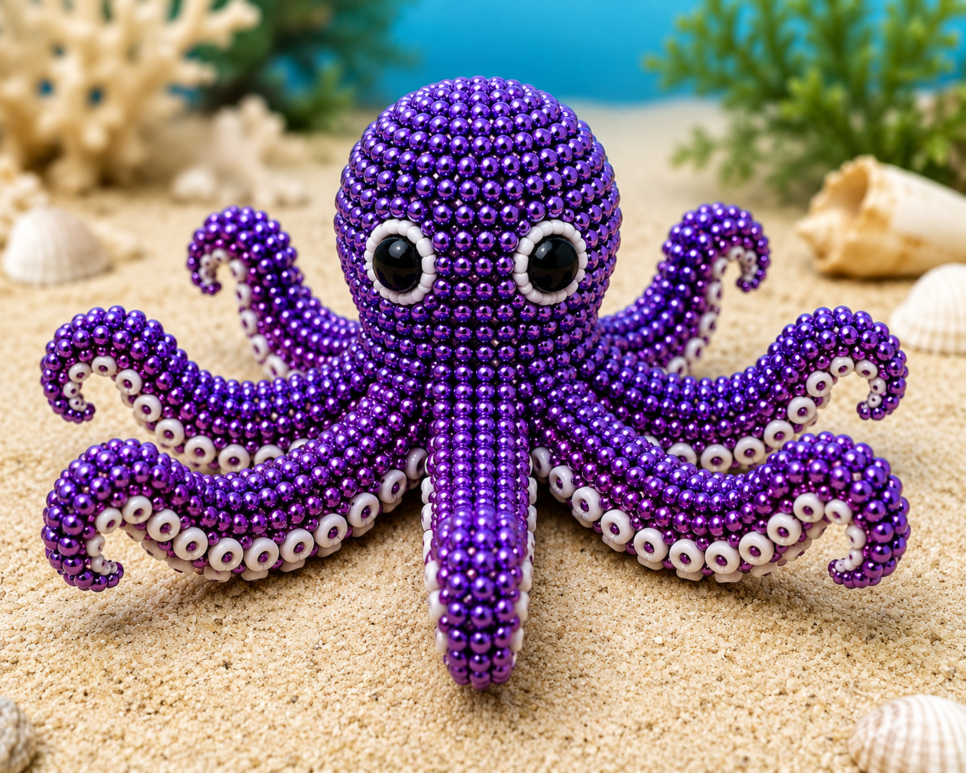 3D Beaded Octopus PDF Pattern gallery image