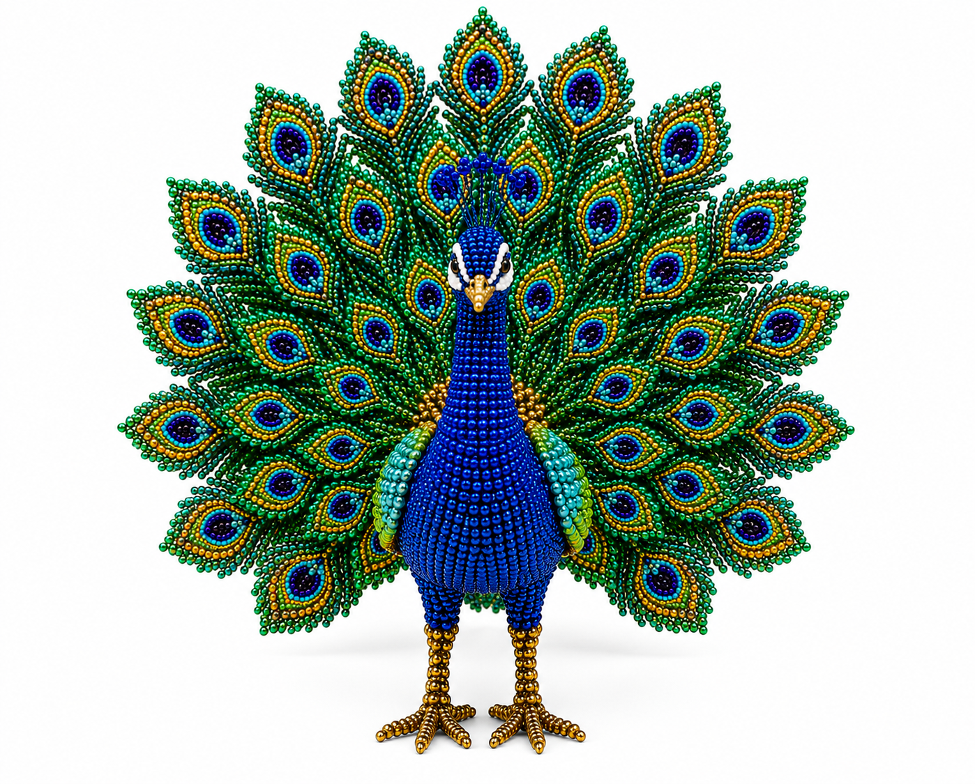 3D Beaded Peacock PDF Pattern gallery image