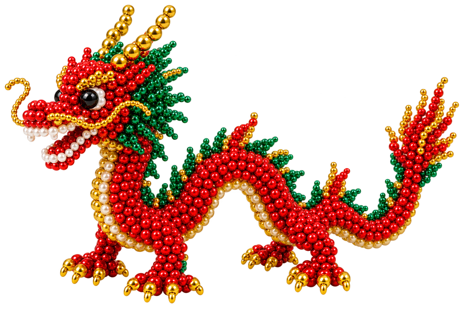 3D Beaded Chinese Dragon PDF Pattern gallery image