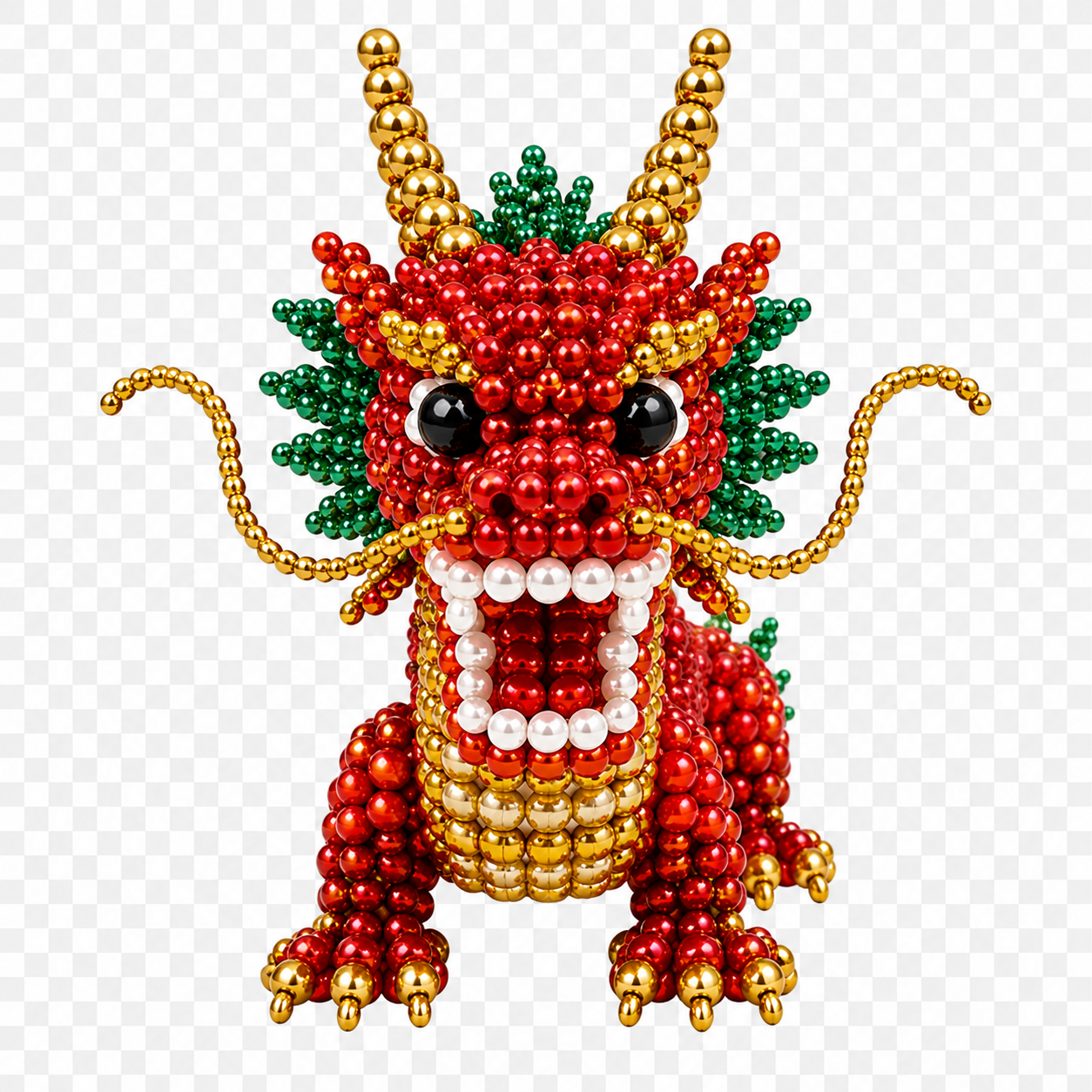 3D Beaded Chinese Dragon PDF Pattern gallery image