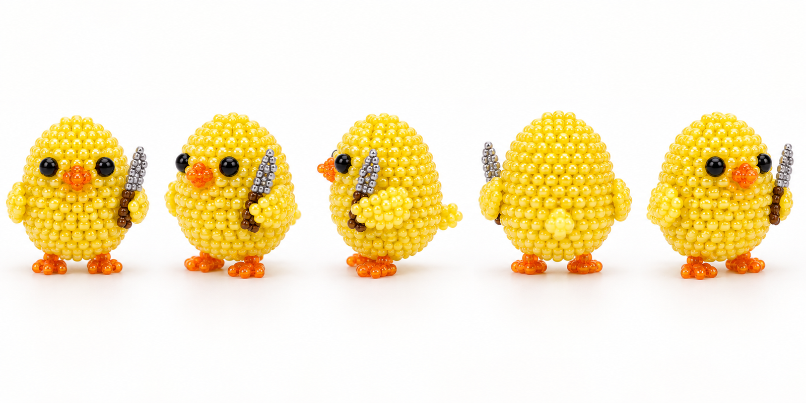3D Beaded Chick PDF Pattern gallery image